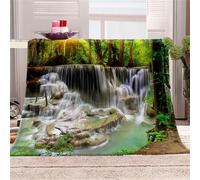 Chickwin Plaid Polaire Plaid Canape Nature Forêt Couverture Polaire en Flanelle Douce Chaude Couvre Lit 1/2 Personnes Jeté de Canapé Moelleuse Dessus de lit Canapé lit (130x150cm,Automne)