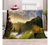 Chickwin Plaid Polaire Plaid Canape Nature Forêt Couverture Polaire en Flanelle Douce Chaude Couvre Lit 1/2 Personnes Jeté de Canapé Moelleuse Dessus de lit Canapé lit (100x150cm,Forêt)