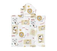 Chickwin Poncho à Capuche Enfants, Microfibre Serviette avec Capuche Peignoir De Robe de bain Plage Poncho de Natation pour Garçons et Filles (60x60cm,Lion 13)