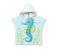 Chickwin Poncho de Bain à Capuche Enfants, Microfibre Serviette de Bain Enfants Serviette de Plage Cape de Bain Super Doux Poncho à Capuche pour Filles Garçons de 2 à 8 Ans