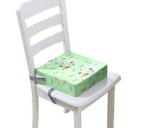 Chickwin Portable Réhausseur Coussin de Siège Motif Papillon Lavable Coussin Rehausseur avec Boucle de Sécurité Anti Glisse pour Repas de Bébé Bambin Enfant Tout-Petit (vert,40x40x10cm)