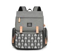 Chickwin Sac à Dos à Langer pour Bébé, Grande Capacite Sac Bebe Maternite avec Matelas à Lange Sac de Voyage pour Mommy Sac de Maternité pour Maman ou Papa (gris foncé,31x13x40cm)