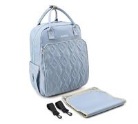 Chickwin Sac à Dos à Langer pour Bébé, Grande Capacite Sac Bebe Maternite avec Matelas à Lange Sac de Voyage pour Mommy Sac de Maternité pour Maman ou Papa (30x17x39cm,bleu)