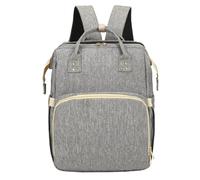 Chickwin Sac à Dos à Langer pour Bébé, Grande Capacite Sac Bebe Maternite avec Matelas à Lange Sac de Voyage pour Mommy Sac de Maternité pour Maman ou Papa (32x19x41cm,Gris)