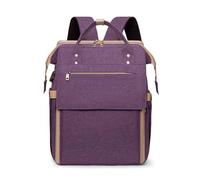 Chickwin Sac à Dos à Langer pour Bébé, Sac a Dos a Langer Grande Capacite Sac Bebe Maternite Multifonction avec Matelas à Lange Sac de Voyage pour Mommy (30x12x38cm,Violet)