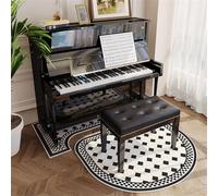 Chickwin Tapis Piano Droit Antidérapant Tapis Insonorisé pour Piano Droit Coussinets Acoustiques de Protection Moquette Acoustique Intérieur, Salon, Étude -Minimalisme (Damier,70x160cm)