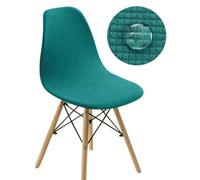 Chickwin Velours Jacquard Housse de Chaise Scandinave Lot de 1 2 4 6, Housses de Chaise Coquille Extensible Couverture de Chaise Élastique Couvre Chaise Salle à Manger (4 Pièces,Vert)