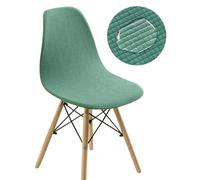 Chickwin Velours Jacquard Housse de Chaise Scandinave Lot de 1 2 4 6, Housses de Chaise Coquille Extensible Couverture de Chaise Élastique Couvre Chaise Salle à Manger (4 Pièces,Vert pâle)