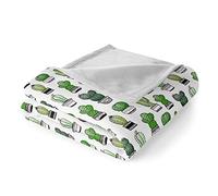 Chickwing Chickw1 Couverture Plaid Canape en Flanelle, Moelleuse Chaudes Cactus Imprimé Couverture en Polaire Légères Couvertures Couverture lit pour Adultes Enfants Lit ou Canapé (Cactus,80x120cm)