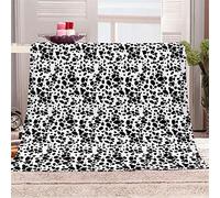 Chickwing Chickw1 Couverture Plaid Flanelle, 3D Imprimé Géométrie Couverture Polaire Epaisse Microfibre Moelleuse Chaudes Légères Couvertures pour Voyager, Lit ou Canapé (Dalmatien,100x150cm)