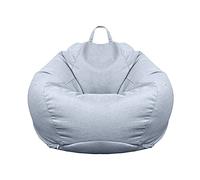 Chickwing Housse de Pouf Poire pour Adulte Enfant, Chickw1 Fauteuil Poire sans Remplissage pour Extérieur et Intérieur Jeux et détente, Chaise Longue de Salon, Chambre Coussin (Gris Clair,XL)