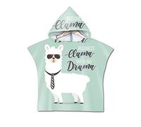 Chickwing Poncho à Capuche Enfants, Microfibre Serviette avec Capuche Cartoon Peignoir De Séchage Rapide Natation Robe de Bain Plage pour Garçons et Filles (60x80cm,Alpaga)
