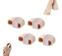Chiclify Lot de 4 séparateurs d'orteils élastiques en silicone, alignement confortable des orteils, attelles d'orteils pour un usage quotidien (1,8 cm)