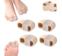 Chiclify Lot de 4 séparateurs d'orteils élastiques pour soulager la douleur et alignement confortables, deux premiers orteils, souples et flexibles, attelles d'orteils confortables pour un usage