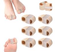 Chiclify Lot de 6 séparateurs d'orteils élastiques pour soulager la douleur et alignement confortables, deux premiers orteils, souples et flexibles, attelles d'orteils confortables pour un usage