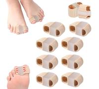 Chiclify Lot de 8 séparateurs d'orteils élastiques pour soulager la douleur et alignement confortables, deux premiers orteils, souples et flexibles, attelles d'orteils confortables pour un usage
