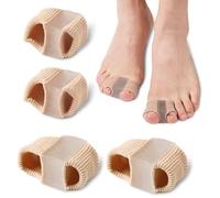 Chiclify Toe Spacers,Premium Elastic Toe Separators Comfortable Pain Relief & Alignment,Silicone Bunion bunion corrector,Double Hole Corrector,for Feet Women Men Toe Correct (4pcs, S)