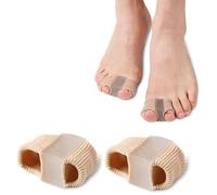 Chiclify Toe Spacers,Premium Elastic Toe Separators Comfortable Pain Relief & Alignment,Silicone Bunion bunion corrector,Double Hole Corrector,for Feet Women Men Toe Correct (2pcs, S)