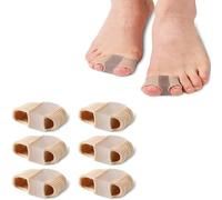 Chiclify Toe Spacers,Premium Elastic Toe Separators Comfortable Pain Relief & Alignment,Silicone Bunion bunion corrector,Double Hole Corrector,for Feet Women Men Toe Correct (6pcs, S)