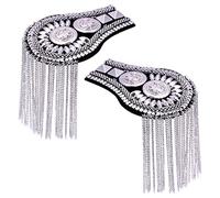 ChicLitonor 1 Paire de Broches à Pompons pour épaulettes de Spectacle d'anniversaire, Argent