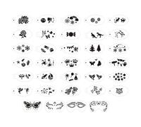 ChicLitonor 24 Pièces Pochoirs Maquillage Visage Gabarits Peints Corps Stencils Temporaire PET Léger Faits pour Spectacle Carnaval Mascarade Événement Fes, Modèle F
