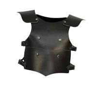 ChicLitonor Armure de Poitrine Médiévale Épaulettes Réglables Gilet Décoratif Simili Cuir Originale Pratique Convient pour Spectacle Cosplay Festival, Noir