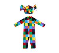ChicLitonor Costume Éléphant Enfant Déguisement Carnaval Combinaison Éléphant Accessoire Polyester Confortable pour Fête Déguisée Représentation Scénique, S