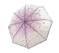 ChicLitonor Parasol Transparent en Forme de Dôme, Pliable, Compact, pour Femme, Long, Mignon, Transparent, Idéal pour La Plage, Les Pique-niques et La Décoration, Violet