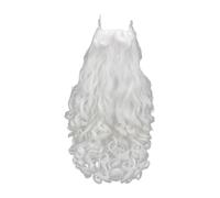 ChicLitonor Perruque et Barbe de Père Noël, Costume de Noël, Perruque de Père Noël avec Barbe, Perruque Bou pour Halloween, Barbe 60cm