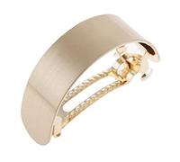 ChicLitonor Pince à Cheveux, élastique Robuste pour Queue de Cheval avec Ressort Métallique Résistant, Pince à Cheveux Semi-circulaire pour Femme de Style Françai, Or