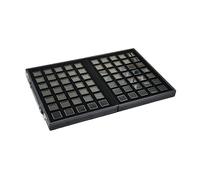 ChicLitonor Plateau de Présentation pour Pierres Précieuses et Diamants, Vitrine Multi-Compartiments, Présentoir de Comptoir avec Poignée, Plateau de Rangement Po, Grille Noire 70