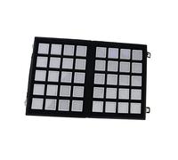 ChicLitonor Plateau de Présentation pour Pierres Précieuses et Diamants, Vitrine Multi-Compartiments, Présentoir de Comptoir avec Poignée, Plateau de Rangement Po, Grille Blanche 40