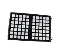 ChicLitonor Plateau de Présentation pour Pierres Précieuses et Diamants, Vitrine Multi-Compartiments, Présentoir de Comptoir avec Poignée, Plateau de Rangement Po, Grille Blanche 70
