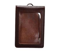 ChicLitonor Porte Étui Carte Fenêtre Transparente PU Compartiment Cartes Double Protection Documents Identité Réunion Convient Aux Activités Professionnelle, CAFÉ