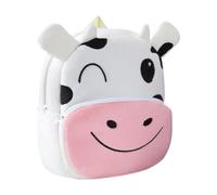 ChicLitonor Sac à Dos en Peluche pour Enfants, Mini Sac à Dos Scolaire Décontracté et Amusant pour Les Amoureux des Animaux, Vache Laitière