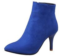 CHICMARK Bottines à talons pour femme, bleu, 43 EU