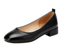 CHICMARK Escarpins confortables pour femme avec talons bas et bout rond - Deux possibilités de port, Noir , 43 EU