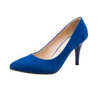 CHICMARK Escarpins pointus à enfiler pour femme pour le travail et les rendez-vous galants, bleu, 39 EU