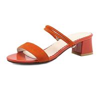 CHICMARK Femme Bloc Talon Sandales Bout Ouvert Chaussures Pantoufles Été