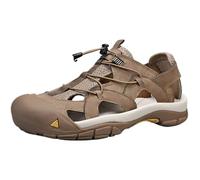 CHICMARK Sandales d'extérieur souples en daim synthétique pour homme - Coupe large, kaki, 41 EU