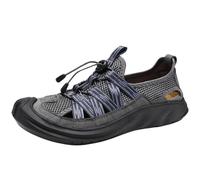 CHICMARK Sandales en maille respirante pour homme - Chaussures de loisirs légères et antidérapantes, gris, 41 EU