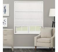 CHICOLOGY Stores Romains pour fenêtres, Pare-Soleil Romain, Traitement de fenêtre pour Maison, Store de fenêtre pour Maison, Store Ridgewood Ultra Blanc (confidentialité et filtrage de la lumière),