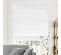 CHICOLOGY Stores Romains pour fenêtres, traitements de fenêtre, Stores Romains, Stores occultants pour pièce, Pare-Soleil de fenêtre, 58,4 x 162,6 cm (l x H), Neige Belge (confidentialité et filtrage