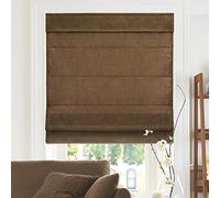 CHICOLOGY Stores Romains sans Fil Modernes en Cascade de Tissu pour fenêtre, 58,4 cm de Large x 162,4 cm de Haut, Chocolat Belge (Filtre de confidentialité et de lumière)