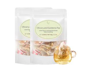Chicory And Gardenia Tea Bags - 12 Count for Gentle Cleansing & Body Nourishment, Caffeine-Free Blend With Cassia Seed, Dandelion (2pcs)