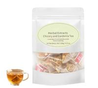 Chicory And Gardenia Tea Bags, Dandelion Tea Bags with Chicory Root & Cassia, Decaf Individually Wrapped, Herbal Chicory Drink for Daily Balance (1pc)