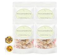 Chicory and Gardenia Tea, Chicory and Gardenia Honeysuckle Liquorice Herbal Tea, Natural Sugar-Free Blend. (4Pack)