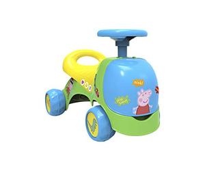 Chicos - Peppa Pig Ride-on 2in1 Porteur Enfant 1 an | Trotteur bébé garçon pour Les Tout-Petits | Léger, Résistant et avec Compartiment pour Jouets | Dès 10 Mois (35409)