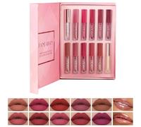 Chicpant 12 Couleurs Rouge a Levre Mat Longue Tenue Rouge à Lèvres Liquide Nude Encre a Levre Sans Transfert Maquillage Coffret Femme Cadeau (12 Couleurs)