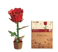 Chicpant Kit DIY Femme Puzzle Bois Fleurs Roses en Bois Atelier Creatif Adulte Mini Puzzle Fleurs Cadeau Ado Garçon